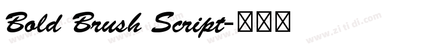 Bold Brush Script字体转换